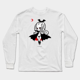 Vampire Girl White Long Sleeve T-Shirt